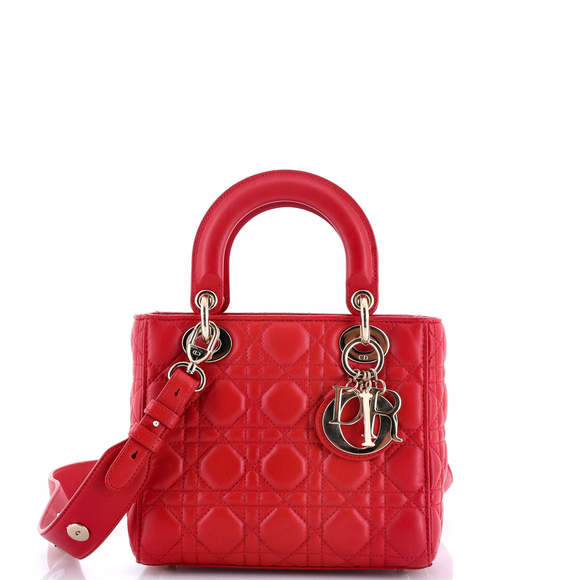 Christian Dior My Lady Dior Bag Cannage Quilt Lambskin - Picture 1 of 6